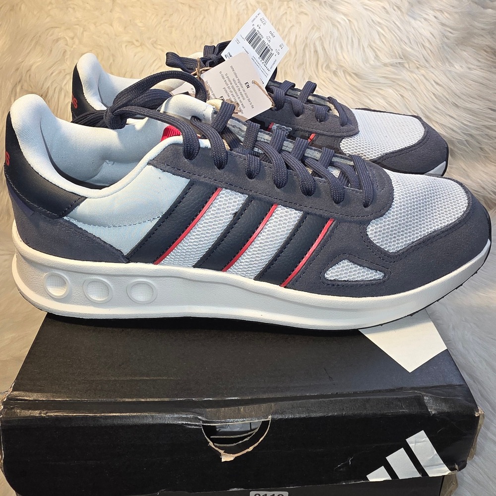 Adidas Run 84 Cloudfoam Men's 10 Women's 11 Blue Grey Red JR8712